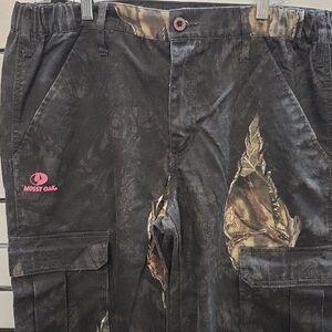 Mossy Oak Men's Camouflage Cargo Pants - Black, Large